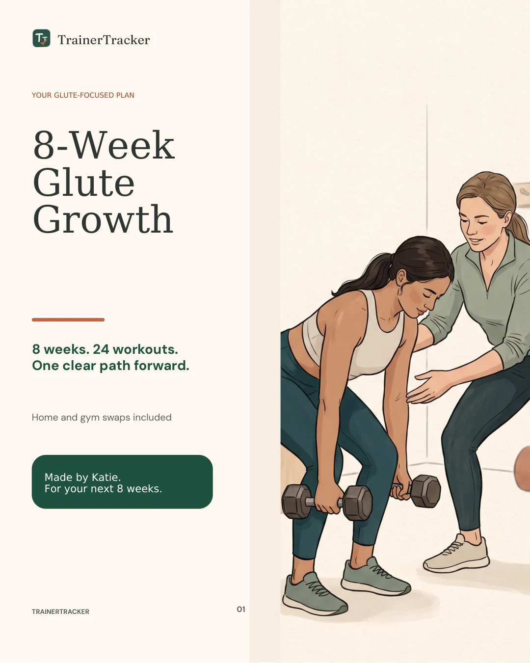 Actual cover of the 8-Week Glute Growth workout guide